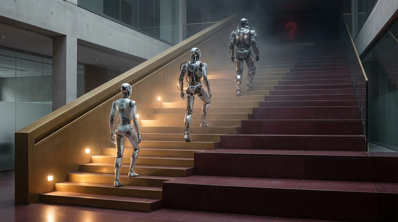 An AI agent assigning tasks down to human workers in an inverted org chart